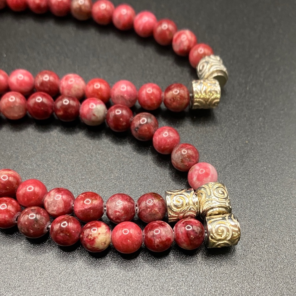 Jay King Rhodonite 40 Inch Convertible Necklace Sterling Silver-DR(127) - Picture 4 of 5
